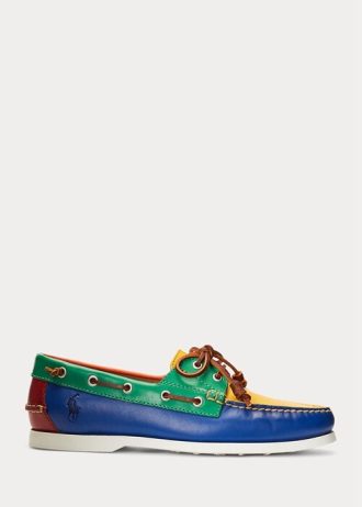 Zapatos casuales de cuero con bloques de color Ralph Lauren Merton para hombre en multicolor