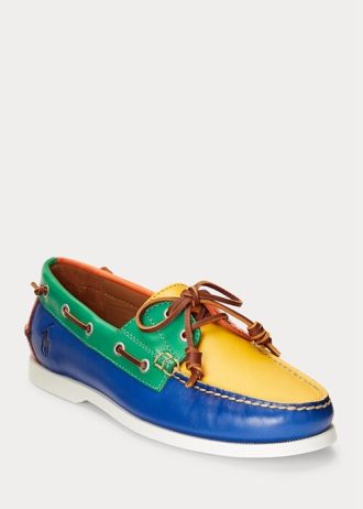 Zapatos casuales de cuero con bloques de color Ralph Lauren Merton para hombre en multicolor