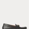 Zapatos casuales de cuero Ralph Lauren Anders para hombre, color negro