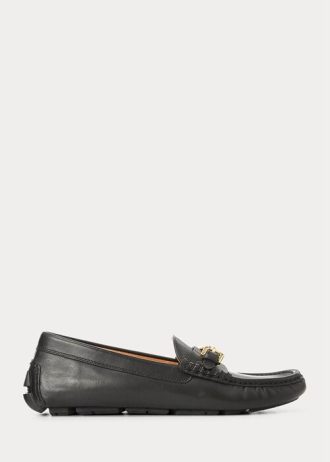 Zapatos casuales de cuero Ralph Lauren Anders para hombre, color negro