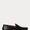 Zapatos casuales de cuero Ralph Lauren Anders para hombre, color negro