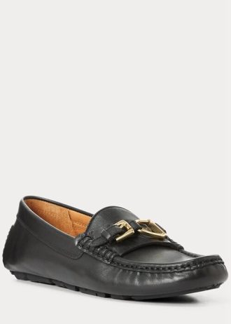 Zapatos casuales de cuero Ralph Lauren Anders para hombre, color negro