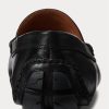 Zapatos casuales de cuero Ralph Lauren Anders para hombre, color negro