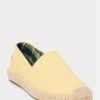 Alpargatas Ralph Lauren Cevio de lona lavada amarillas para hombre