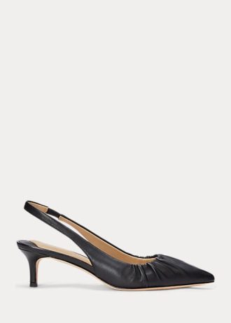 Zapatos de tacón con tira trasera Lolah de piel napa de Ralph Lauren para mujer, color negro Zapatos de tacón con tira trasera Lolah de piel napa de Ralph Lauren para mujer, color negro