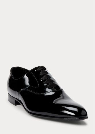 Zapatos de vestir negros de charol Ralph Lauren Paget para hombre