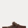 Zapatos planos de ante con ribete de piel sintética Savanah de Ralph Lauren para mujer en color chocolate
