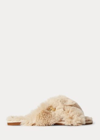Zapatos planos de piel sintética Ralph Lauren Sydni para mujer en beige Zapatos planos de piel sintética Ralph Lauren Sydni para mujer en beige