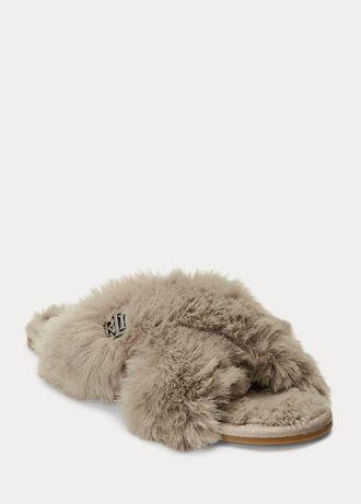 Zapatos planos de piel sintética Ralph Lauren Sydni para mujer en gris Zapatos planos de piel sintética Ralph Lauren Sydni para mujer en gris