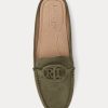 Zapatos planos Ralph Lauren Brynn de ante color oliva para mujer Zapatos planos Ralph Lauren Brynn de ante color oliva para mujer