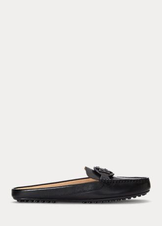 Zapatos planos Ralph Lauren Brynn de piel bruñida para mujer, color negro Zapatos planos Ralph Lauren Brynn de piel bruñida para mujer, color negro
