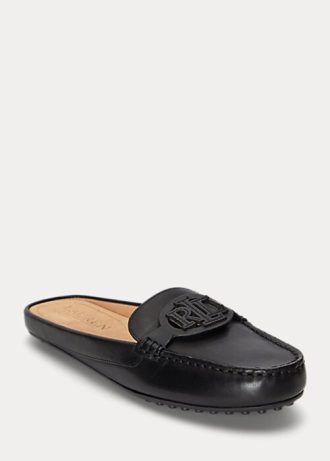 Zapatos planos Ralph Lauren Brynn de piel bruñida para mujer, color negro Zapatos planos Ralph Lauren Brynn de piel bruñida para mujer, color negro